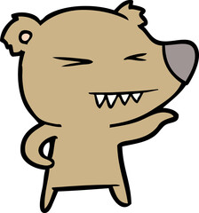 angry bear cartoon