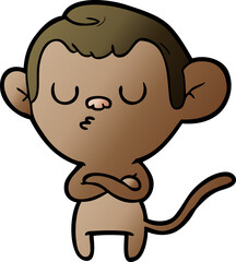 cartoon annoyed monkey