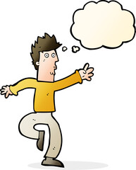 cartoon urgent man with thought bubble