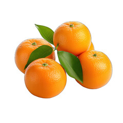 Mandarins isolated on transparent background