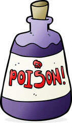 cartoon bottle of poison