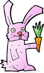 cartoon rabbit with carrot