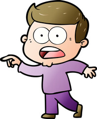 cartoon shocked man