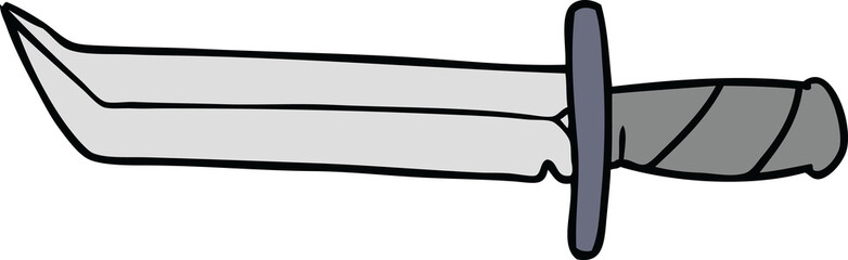 hand drawn cartoon doodle of a short dagger