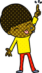 happy cartoon boy