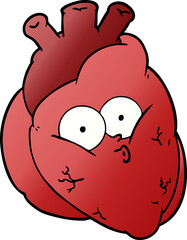 cartoon curious heart