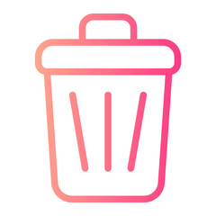 trash bin gradient icon