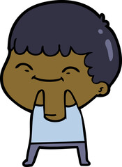 cartoon happy boy