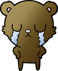 crying cartoon bear