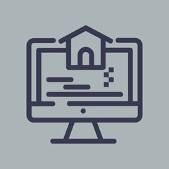 REAL ESTATE - set of thin line vector icons. Pixel perfect. Editable stroke. The set contains icons: Apartment, Residential Building, Real Estate Developer, Real Estate Agent, Real Estate Investment, 