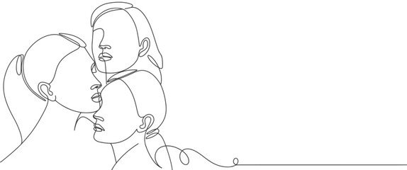 Womens day line art style vector illustration. Line art vector illustration of beauty woman. Line art vector illustration of a beautifull face girl with butterfly