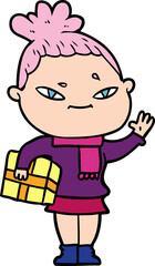 Fototapeta premium cartoon woman