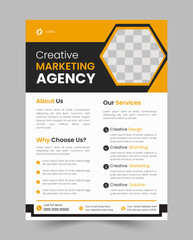 Obraz premium free vector creative & expert corporate flyer design mock up