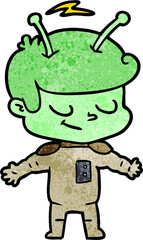 friendly cartoon spaceman