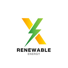 X electric letter logo design template