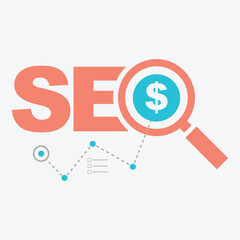 Seo search engine optimization with business concept