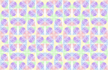 Colorful artwork with seamless pattern, Abstract background, Illustration hand drawing