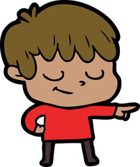 cartoon happy boy