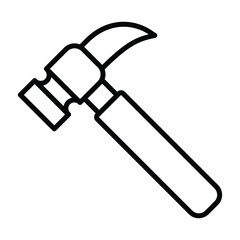 Hammer icon vector on trendy design