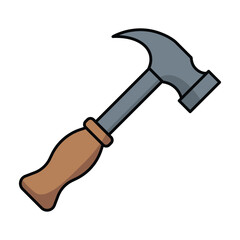 Hammer icon vector on trendy design