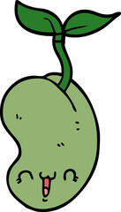 cute cartoon seed sprouting