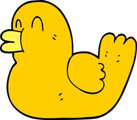 cartoon doodle rubber duck