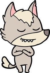 Fototapeta premium friendly cartoon wolf