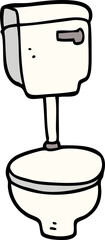 cartoon doodle closed toilet