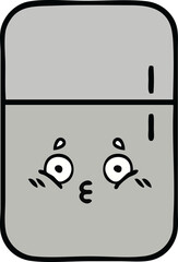 cute cartoon of a fridge freezer