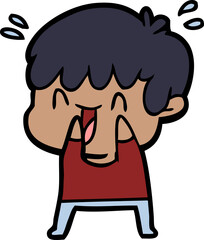 cartoon laughing boy