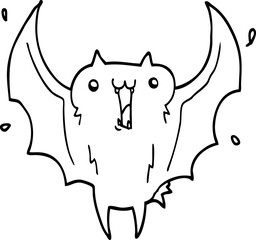 cartoon happy vampire bat