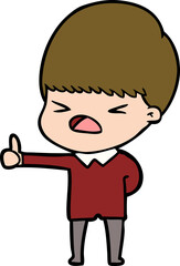 cartoon stressed man