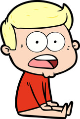 Obraz premium cartoon shocked man