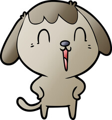 cartoon happy dog