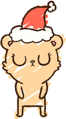 Christmas Bear Chalk Drawing