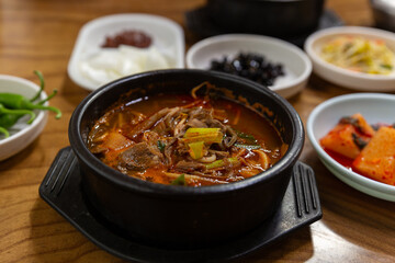 yukgaejang, hot spicy meat stew