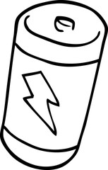 line drawing cartoon battery