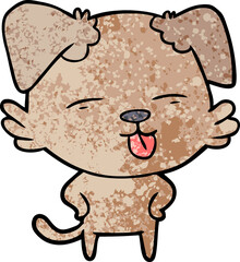 cartoon dog sticking out tongue