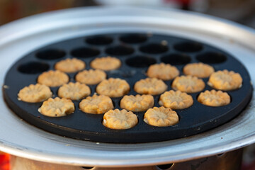 Traditional Korean Winter Street Food Chrysanthemum Bread
