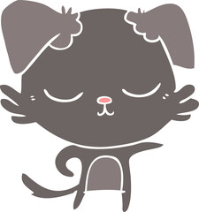 cute flat color style cartoon dog