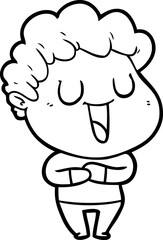 laughing cartoon man