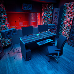 State-of-the-Art Recording Studio with Advanced Audio Equipment and Design
