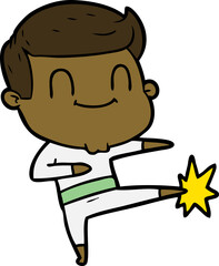 cartoon friendly man