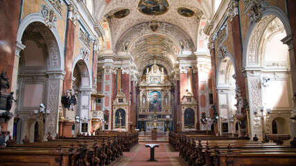 Fototapeta premium interior of the Schottenkirche or Scots Church a parish church in Vienna Austria