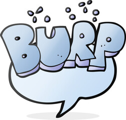 freehand drawn cartoon burp symbol
