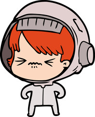 angry cartoon space girl
