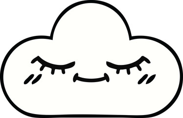 cute cartoon of a white cloud