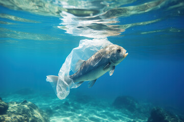 Ocean's Cry for Help: Fish Trapped in Plastic Menace