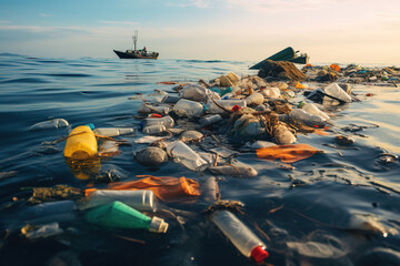 Plastic Apocalypse: Earth Day's Wake-Up Call for Ocean Preservation - obrazy, fototapety, plakaty
