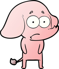 cartoon unsure elephant